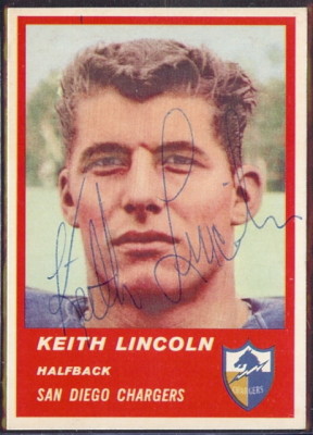 Autographed 1963 Fleer Keith Lincoln