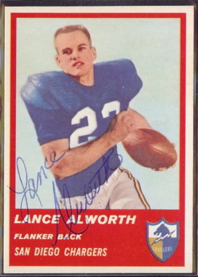 Autographed 1963 Fleer Lance Alworth