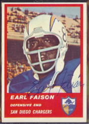 Autographed 1963 Fleer Earl Faison