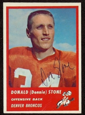 Autographed 1963 Fleer Donald (Donnie) Stone