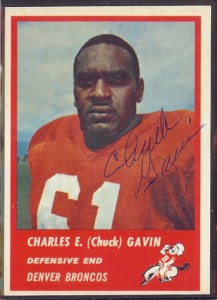 Autographed 1963 Fleer Charles (Chuck) Gavin