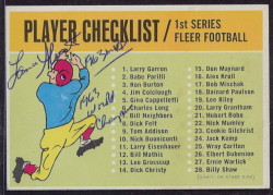 Autographed 1963 Fleer Checklist