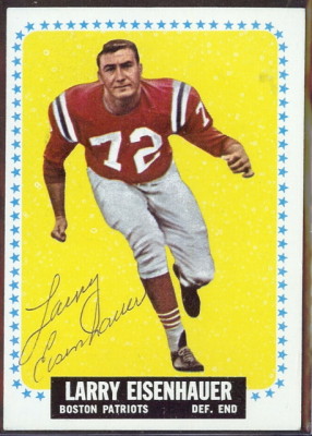 autographed 1964 topps larry eisenhauer