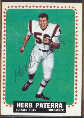 autographed 1964 topps herb paterra