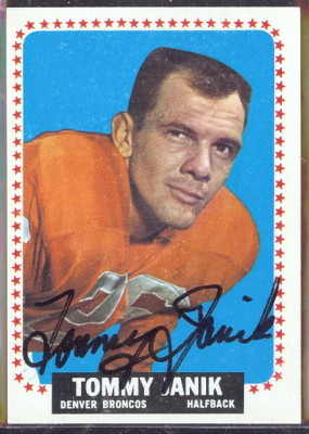 autographed 1964 topps tommy janik
