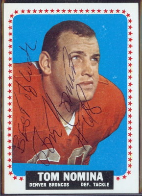 autographed 1964 topps tom nomina