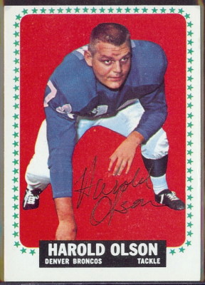 autographed 1964 topps harold olson