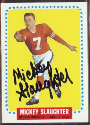 autographed 1964 topps mickey slaughter