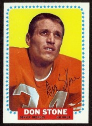 autographed 1964 topps don stone