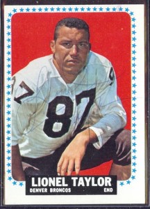 autographed 1964 topps lionel taylor