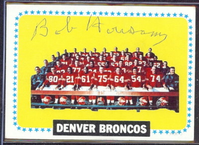 autographed 1964 topps broncos team