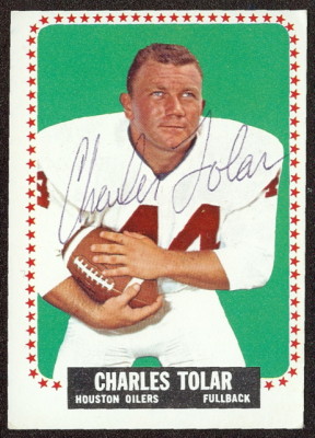autographed 1964 topps charles tolar