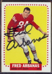 autographed 1964 topps fred arbanas