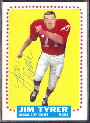 autographed 1964 topps jim tyrer