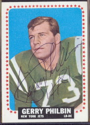 autographed 1964 topps gerry philbin