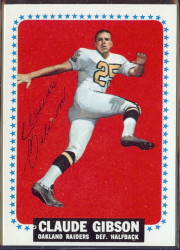 autographed 1964 topps claude gibson
