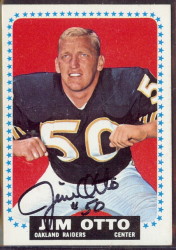 autographed 1964 topps jim otto