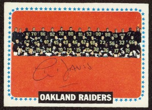 autographed 1964 topps raiders team