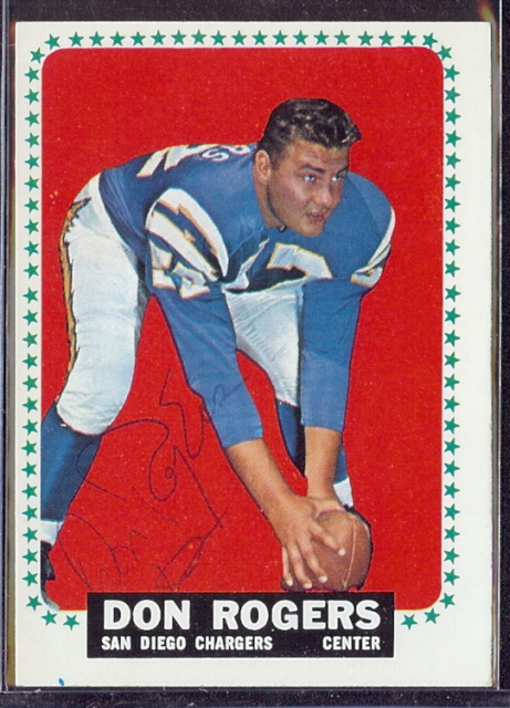 autographed 1964 topps don rogers