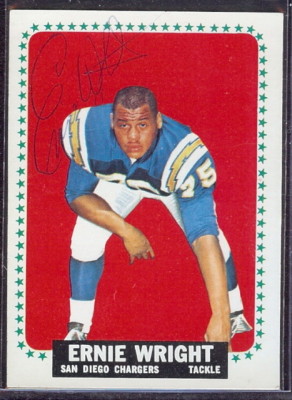 autographed 1964 topps ernie wright