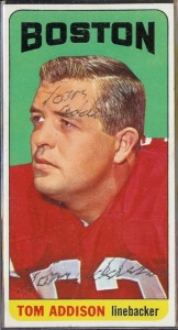 autographed 1965 topps tom addison