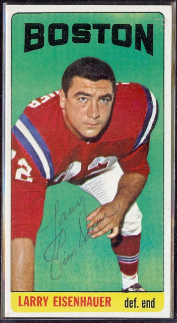 autographed 1965 topps larry eisenhauer