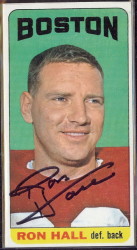 autographed 1965 topps ron hall