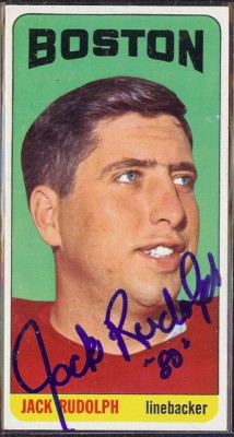 autographed 1965 topps jack rudolph