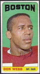autographed 1965 topps don webb