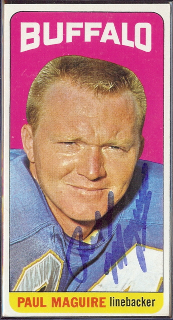 autographed 1965 topps paul maguire