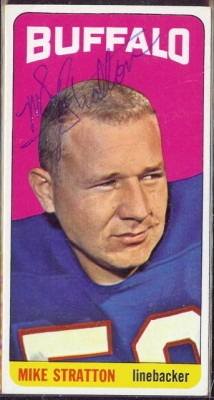 autographed 1965 topps mike stratton