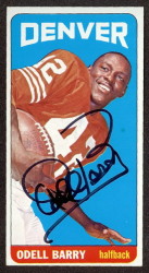 autographed 1965 topps odell barry