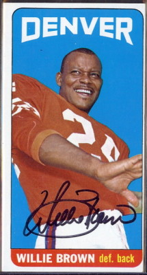 autographed 1965 topps willie brown