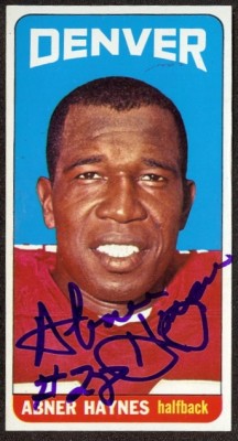autographed 1965 topps abner haynes