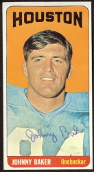 autographed 1965 topps johnny baker