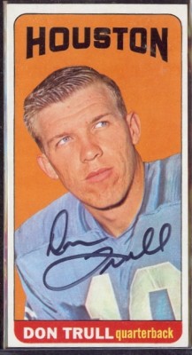 autographed 1965 topps don trull