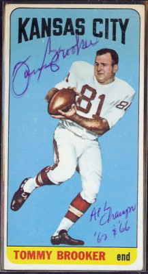 autographed 1965 topps tommy brooker