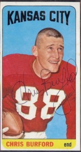 autographed 1965 topps chris burford