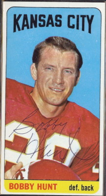 autographed 1965 topps bobby hunt