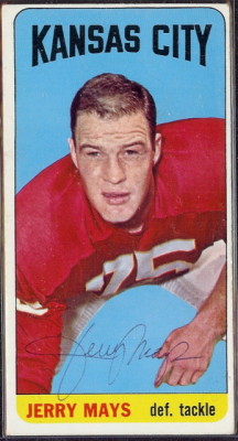 autographed 1965 topps jerry mays