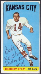 autographed 1965 topps bobby ply