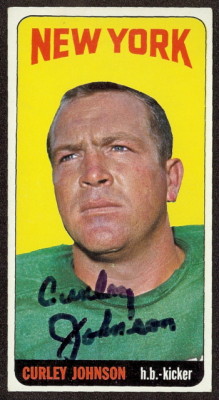 autographed 1965 topps curley johnson