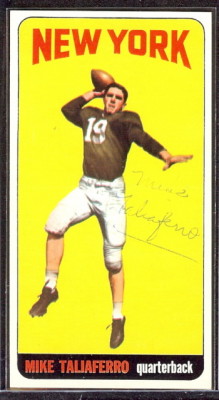 autographed 1965 topps mike taliaferro