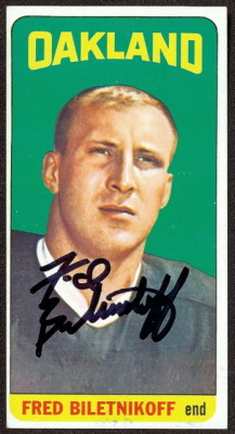autographed 1965 topps fred biletnikoff