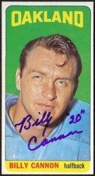 autographed 1965 topps billy cannon