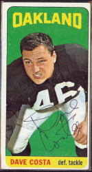 autographed 1965 topps dave costa