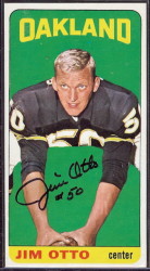 autographed 1965 topps jim otto