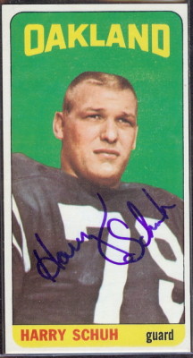 autographed 1965 topps harry schuh