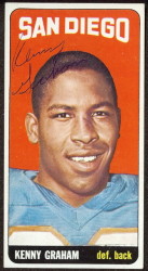 autographed 1965 topps kenny graham