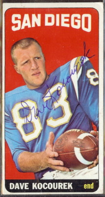 autographed 1965 topps dave kocourek
